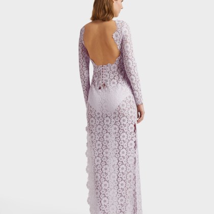 Vilebrequin - Langes Damenkleid Aus Blumenspitze - Kleid - Renata - Rosa - Größe M – Bild 4