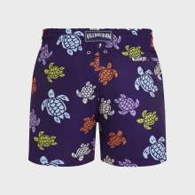 Vilebrequin - Ultraleichte Und Verstaubare Tortues Multicolores Badeshorts Mit Mikroperforation Für Herren - Bademode - Mahina - Violett - Größe M