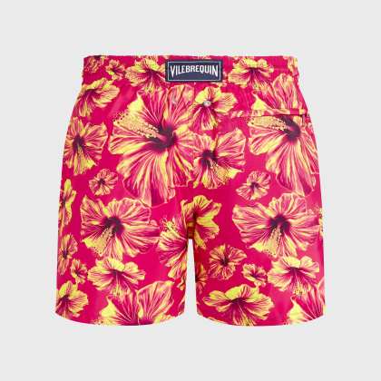 Vilebrequin - Ultraleichte Und Verstaubare Macro Hibiscus Badeshorts Für Herren - Bademode - Mahina - Rosa - Größe L – Bild 2