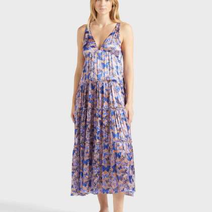 Vilebrequin - Langes Disco Butterfly Kleid Aus Viskose Und Seide Für Damen - Kleid - Loulou - Rosa - Größe XS – Bild 3