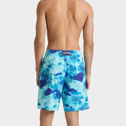Vilebrequin - Lange Coral Reef Stretch-badeshorts Für Herren - Bademode - Okorise - Blau - Größe XL – Bild 4