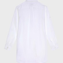 Vilebrequin - Solid Hemdkleid Aus Leinen Für Damen - Kleid Im Hemd-stil - Fragance - Weiss - Größe XS