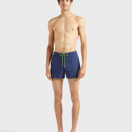 Vilebrequin - Solid Badeshorts Aus Leinen Für Herren - Bademode - Maurice - Blau - Größe XL – Bild 3