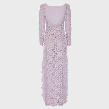 Vilebrequin - Langes Damenkleid Aus Blumenspitze - Kleid - Renata - Rosa - Größe M – Bild 2