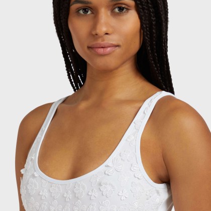 Vilebrequin - Badeanzug Mit Blumenstickerei Für Damen - Bademode - Fashion - Weiss - Größe XL – Bild 6