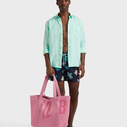 Vilebrequin - Einfarbiges Hemd Aus Leinen Für Herren - Hemd - Caroubis - Grün - Größe L – Bild 5