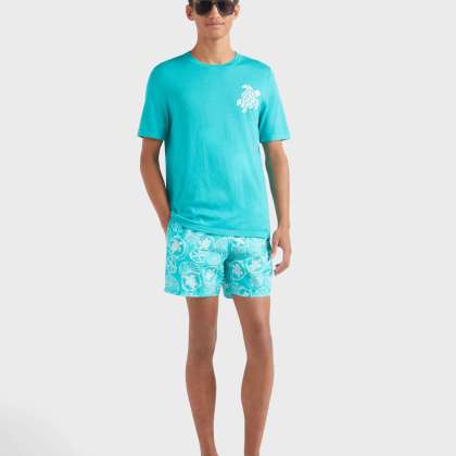 Vilebrequin - Jacquard Turtle T-shirt Aus Baumwolle Für Herren - T-shirt - Cristau - Grün - Größe L – Bild 5