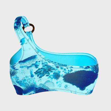 Vilebrequin - Asymmetrisches Coral Reef Bralette-bikinioberteil Für Damen - Bademode - Fixel - Blau - Größe XS – Bild 2