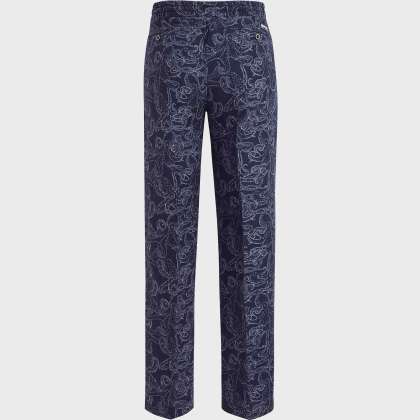 Vilebrequin - Leinenhose Mit Zweifarbigem Kraken-print - Jeanshose - Clemence - Blau - Größe 34 – Bild 2