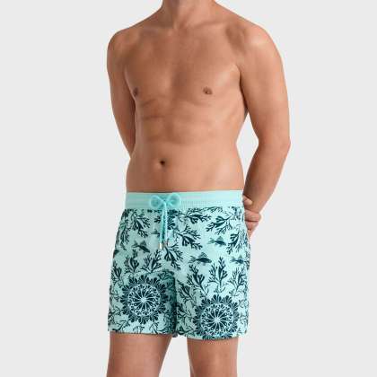 Vilebrequin - Beflockte Coral Mandala Badeshorts Für Herren - Bademode - Moorea - Blau - Größe XL – Bild 3