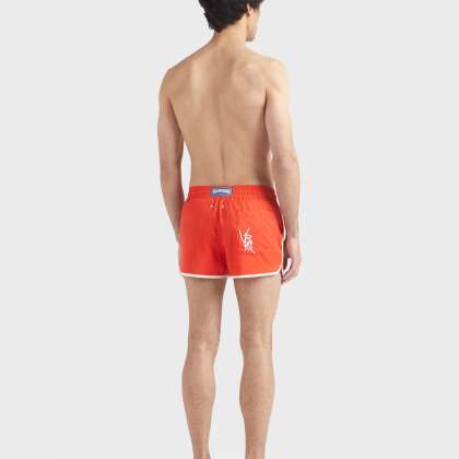 Vilebrequin - Ultraleichte Kurze Vbq Line Badeshorts Für Herren - Bademode - Meno - Rot - Größe M – Bild 4