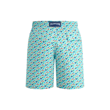Vilebrequin Lange Micro Ronde Des Tortues Rainbow Stretch-badeshorts Für Herren - Okorise - Blau - Größe L