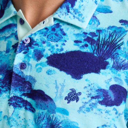 Vilebrequin - Coral Reef Polohemd Aus Frottee Für Herren - Polohemd - Phoenix - Blau - Größe L – Bild 5