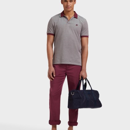 Vilebrequin - Solid Polohemd Aus Baumwolle Mit Changierendem Effekt Für Herren - Polohemd - Palatin - Rot - Größe XXXL – Bild 5