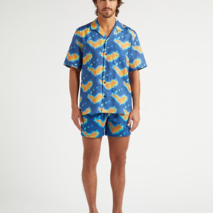 Vilebrequin - Bathymétrie Des Oceans St Barth Bowlinghemd Aus Leinen Für Herren - Hemd - Charli - Blau - Größe XXXL – Bild 3