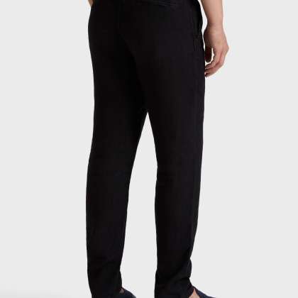 Vilebrequin - Solid Gerade Geschnittene Leinenhose Für Herren - Hose - Parc - Schwarz - Größe S – Bild 4