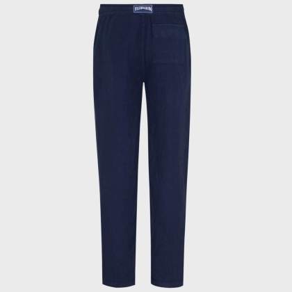Vilebrequin - Weite Leinenhose Für Herren Einfarbig - Hose - Pacha - Blau - Größe XXXL – Bild 2