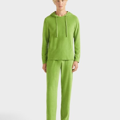 Vilebrequin - Langärmeliges Frottee-t-shirt Mit Kapuze Für Herren - T-shirt - Therapy - Grün - Größe M