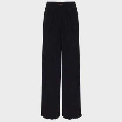 Vilebrequin - Solid Tüllhose Mit Weitem Bein Für Damen - Hose - Line - Schwarz - Größe L – Bild 2