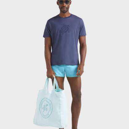 Vilebrequin - Solid Badeshorts Aus Leinen Für Herren - Bademode - Maurice - Blau - Größe XL – Bild 5