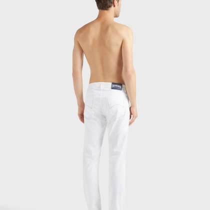 Vilebrequin - Solid Hose Aus Leinen Und Baumwolle Für Herren - Jeanshose - Gbetta18 - Weiss - Größe 31 – Bild 4