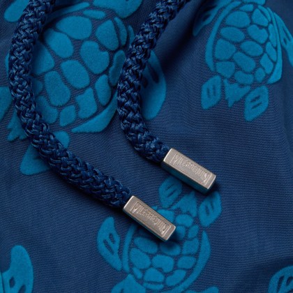 Vilebrequin - Beflockte Ronde Des Tortues Badeshorts Für Herren - Bademode - Moorea - Blau - Größe M – Bild 5