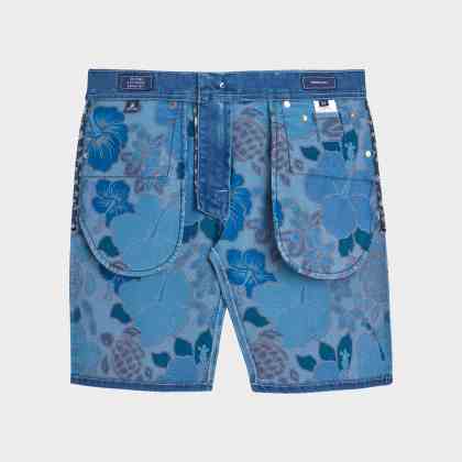 Vilebrequin - Tropical Turtles Bermudashorts Aus Denim Im 5-taschen-design Für Herren - Bermuda - Garonne - Blau - Größe 37 – Bild 3