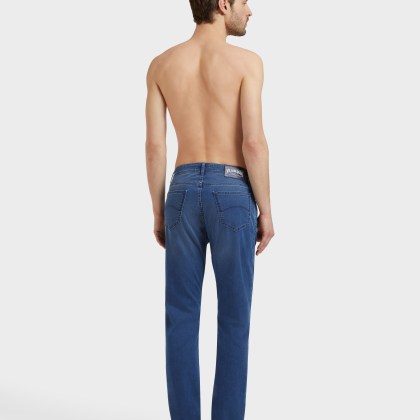 Vilebrequin - Turtles Net Denimhose Im 5-taschen-design Für Herren - Jeanshose - Gbetta18 - Blau - Größe 34 – Bild 4