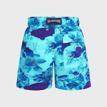 Vilebrequin - Coral Reef Stretch-badeshorts Für Jungen - Bademode - Jirise - Blau - Größe 6 – Bild 2