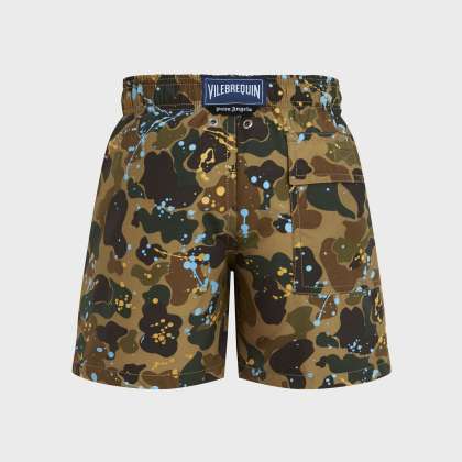 Vilebrequin - Badeshorts Für Jungen Camo Splash - Vbq X Palm Angels - Bademode - Jim - Marone - Größe 2 – Bild 2