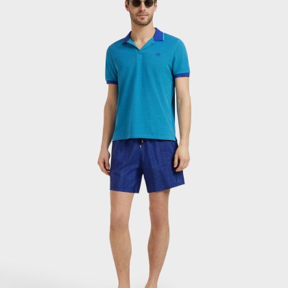 Vilebrequin - Ultraleichte Und Verstaubare Turtles Net Badeshorts Für Herren - Bademode - Mahina - Blau - Größe S – Bild 6