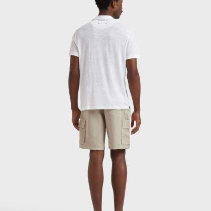 Vilebrequin - Einfarbiges Polohemd Aus Leinenjersey Für Herren - Polohemd - Pyramid - Weiss - Größe XXXL – Bild 4