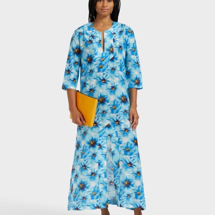 Vilebrequin - Poppies Kaftan Aus Baumwollvoile Für Damen - Kaftan - Leonor - Blau - Größe XS – Bild 5