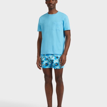 Vilebrequin - Solid T-shirt Aus Bio-baumwolle Für Herren - T-shirt - Titan - Blau - Größe L – Bild 5