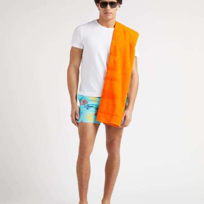 Vilebrequin - Ronde Des Tortues Tricot Badeshorts Für Herren – Vilebrequin X Falke - Bademode - Moorea - Blau - Größe XL – Bild 5