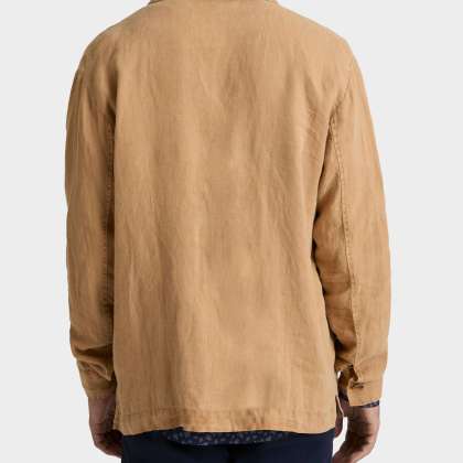 Vilebrequin - Solid Overshirt Aus Leinen Für Herren - Jacke - Corentin - Marone - Größe L – Bild 4