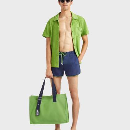 Vilebrequin - Solid Badeshorts Aus Leinen Für Herren - Bademode - Maurice - Blau - Größe L – Bild 5