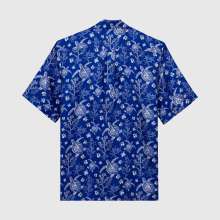 Vilebrequin - X-ray Turtles Bowling-hemd Aus Seide Für Herren - Hemd - Charli - Blau - Größe L