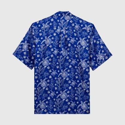 Vilebrequin - X-ray Turtles Bowling-hemd Aus Seide Für Herren - Hemd - Charli - Blau - Größe XL