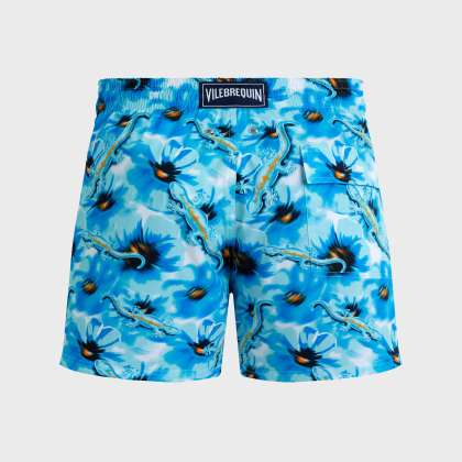 Vilebrequin - Kurze Poppies And Geckos Stretch-badeshorts Für Herren - Bademode - Monrise - Blau - Größe XXL – Bild 2