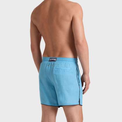 Vilebrequin - Solid Badeshorts Aus Leinen Für Herren - Bademode - Mallorca - Blau - Größe M – Bild 4