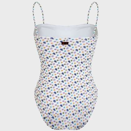 Vilebrequin - Micro Ronde Des Tortues Bustier-badeanzug Für Damen - Bademode - Facette - Weiss - Größe M – Bild 2