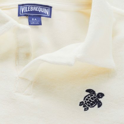 Vilebrequin - Frottee-polohemd Mit Aufgestickter Schildkröte Für Jungen - Polohemd - Gill - Weiss - Größe 10 – Bild 3