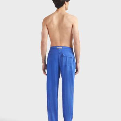 Vilebrequin - Solid Herren Hose Aus Frottee - Hose - Polide - Blau - Größe XXXL – Bild 4