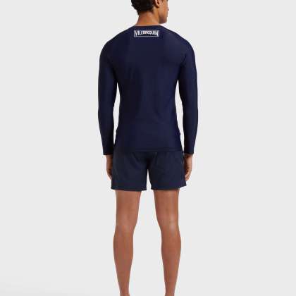 Vilebrequin - Langärmeliger Solid Rashguard Mit Reißverschluss Für Herren - Rashguard - Rock-z - Blau - Größe XL – Bild 4