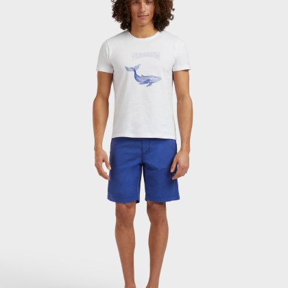 Vilebrequin - Placed Whale T-shirt Aus Bio-baumwolle Für Herren - T-shirt - Thom - Weiss - Größe XXXL – Bild 3