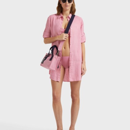 Vilebrequin - Solid Hemdkleid Aus Leinen Für Damen - Kleid - Fragance - Rosa - Größe M – Bild 5