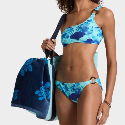 Vilebrequin - Asymmetrisches Coral Reef Bralette-bikinioberteil Für Damen - Bademode - Fixel - Blau - Größe XS – Bild 3
