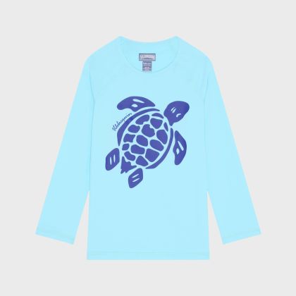Vilebrequin - Langärmeliger Turtle Rashguard Für Jungen - Rashguard - Glassy-y - Blau - Größe 4 Vilebrequin - Langärmeliger Turtle Rashguard Für Jungen - Rashguard - Glassy-y - Blau - Größe 4