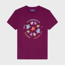 Vilebrequin - Tortues Multicolores T-shirt Aus Bio-baumwolle Für Herren - T-shirt - Thom - Violett - Größe L Vilebrequin - Tortues Multicolores T-shirt Aus Bio-baumwolle Für Herren - T-shirt - Thom - Violett - Größe L